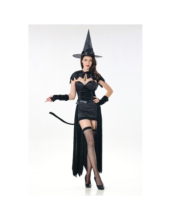 Witch Snake Woman Costumes Black Party Ghost Bride Costume Cosplay MS40542