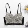 Body Shaping Wipe Chest Performance Sexy Crop Wrap Chest Nail Bead Top 8900