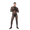 Net Yarn Sexy Men's Underwear Jumpsuit See Through Mesh Bodysuit Costume N995