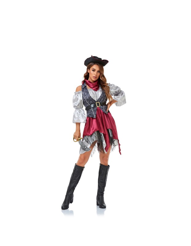 The Curse Black Pearl Cosplay Adult Female Pirate Costume DL2032