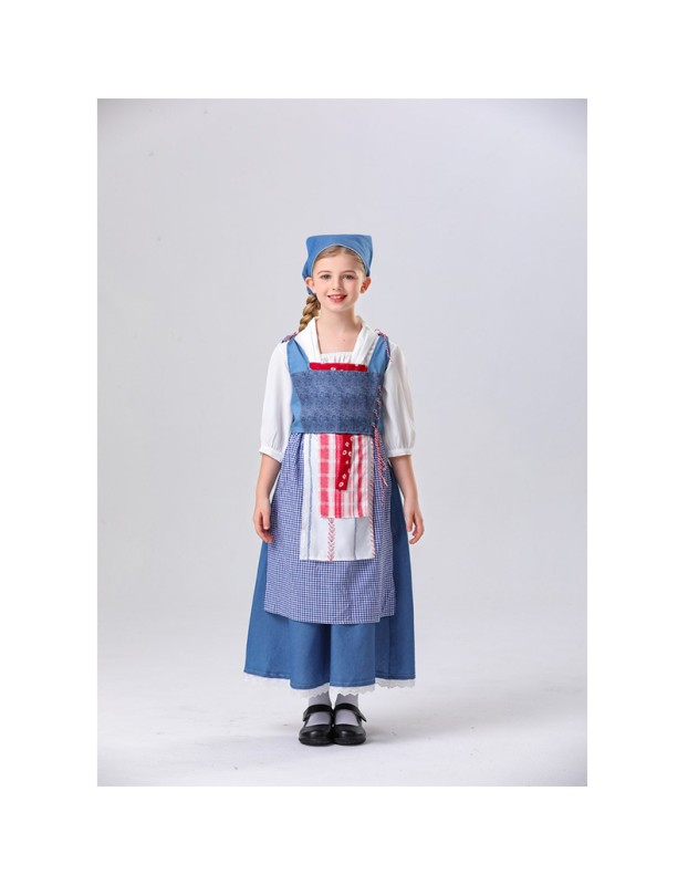 Manor Maid Costume Vintage Garden Maid Long Skirt Show Beer Costume YM0923