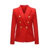 Short Suit Jacket Double Breasted Top Coat Solid Color Women Blazer H2013