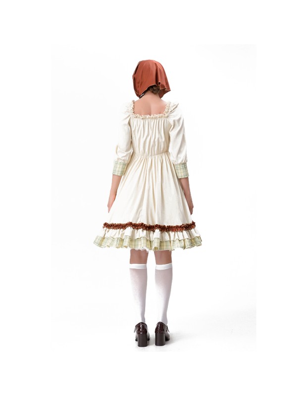 Adult Pastoral Cosplay Manor Farm Maid Costume Party Sexy Women Maid Dress YM8733