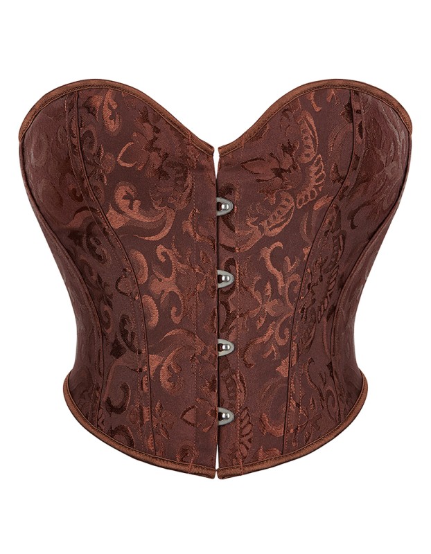 Plus Size S-6XL Sexy Strapless Tube Tops Women Overbust Jacquard Bustiers Waist Corset
