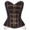 Brown Deluxe Chaining Steel Boned Corset m1384
