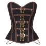Brown Deluxe Chaining Steel Boned Corset m1384