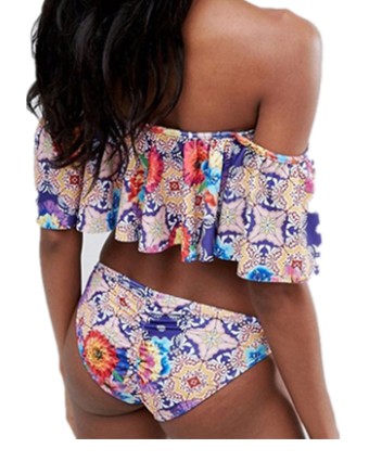 Hot Sexy one-touch digital print swimsuit 17080