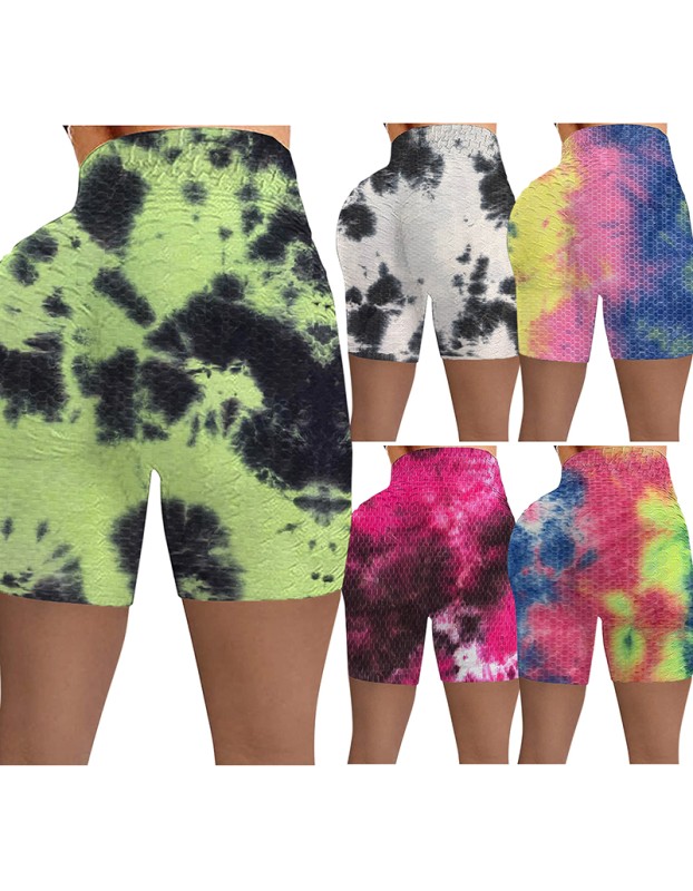 tie dye sexy printed women short yoga pants leggings M30121