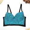 Body Shaping Wipe Chest Performance Sexy Crop Wrap Chest Nail Bead Top 8900