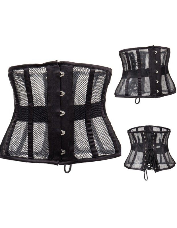 Black Apricot Breathable Mesh Underbust Waist Corset M1431