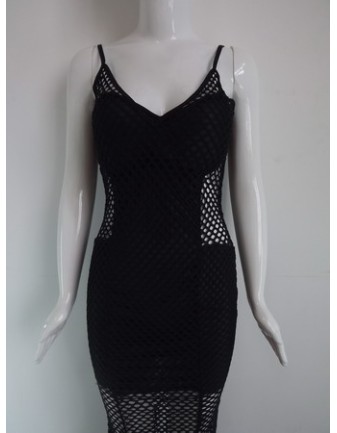 Sexy Black Mermaid Dress M3979