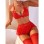 Seductive Underwear Lace Perspective Three-Point Back Strap Sexy Underwear Set YSF888
