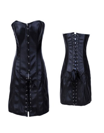 Sexy Black High Quality Overbust Corset M1284