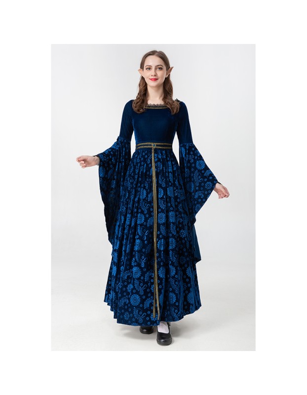 Witch Robe Stage Role Play Retro Court Vampire Charmed Costume Cosplay YM9308