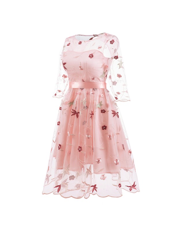 Retro Style Puffy Woman Party Sexy Night Elegant Casual Dresses CD1670