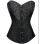 sexy black satin corset M1787