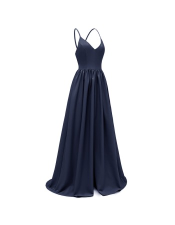Sexy Backless Cross Slip Black Maxi Dresses Women Lady Elegant CD1686