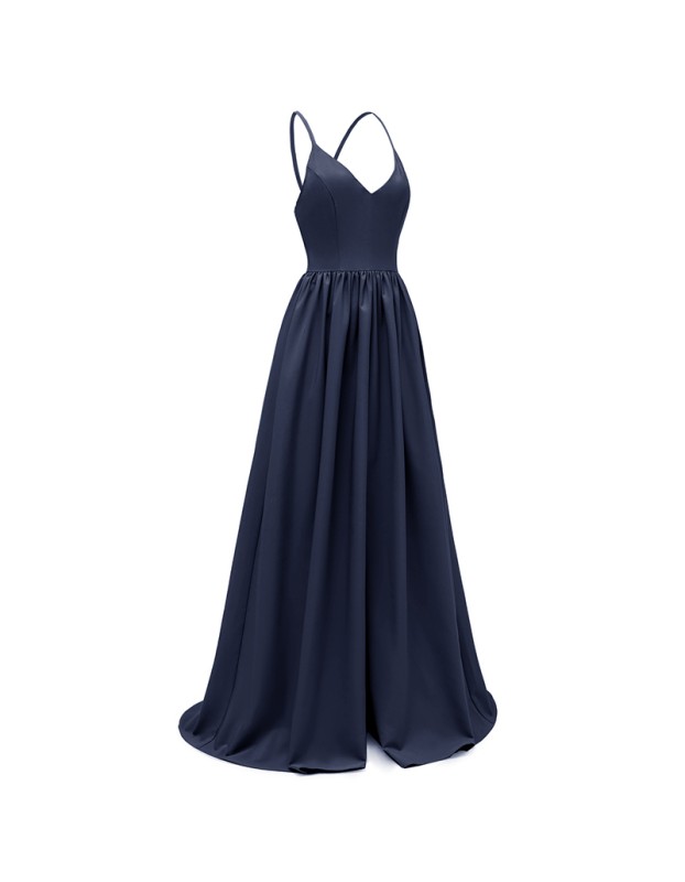Sexy Backless Cross Slip Black Maxi Dresses Women Lady Elegant CD1686