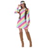 Sexy Halloween Gradient Striped Skirt Long Sleeve Cosplay Indian Dress Costume MS1781