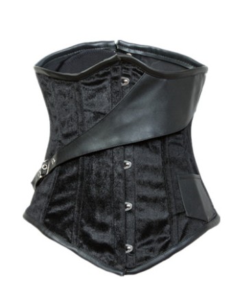 2016 New Leather Charpie Steel Bones Underbust Corset M1356