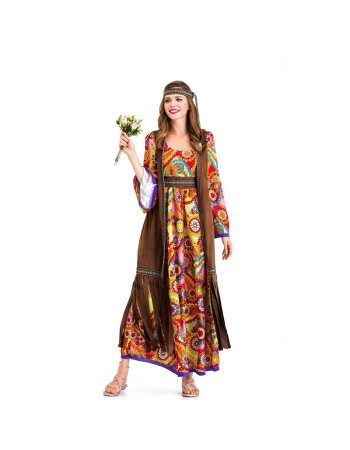 Halloween Costume Retro Disco Hippie Cosplay Costume SM3015