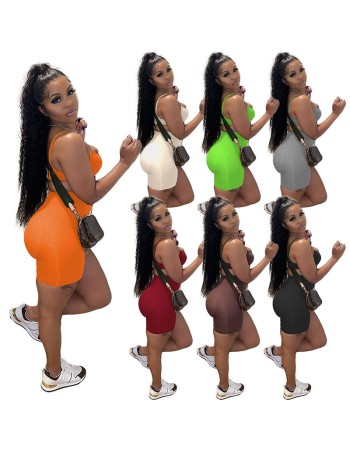 Sling Top Sexy Tube Top And Shorts Set Two Piece Summer M046