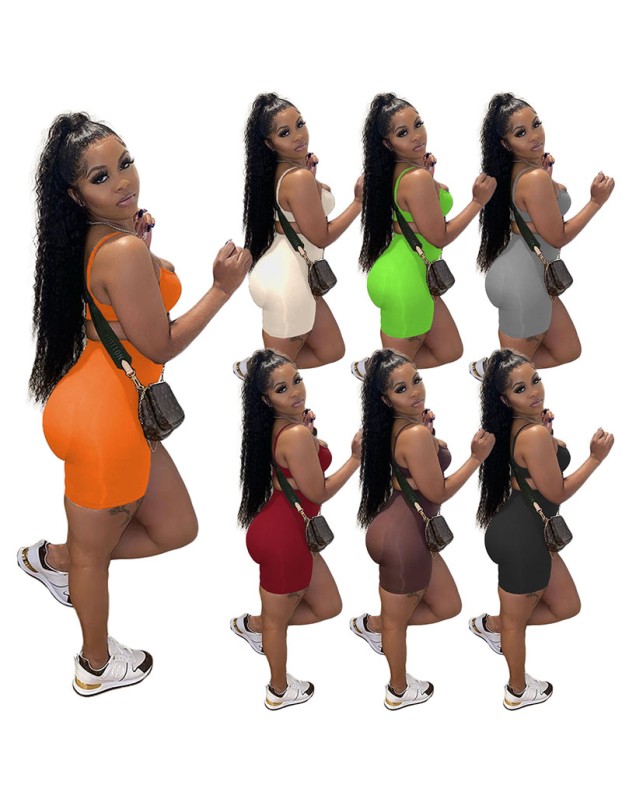 Sling Top Sexy Tube Top And Shorts Set Two Piece Summer M046