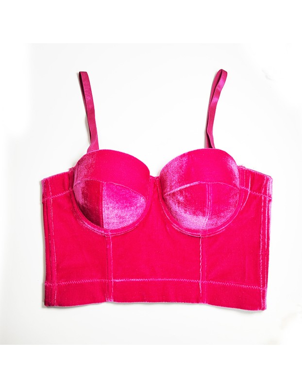 Real Velvet Bra Solid Color Steel Ring Body Shaping Vest All-Match Corset KN8199