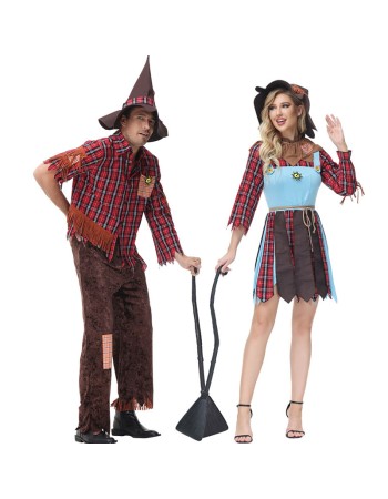 Parent Child Wizard Of Oz Scarecrow Dorothy Couple Drama Witch Costumes MS5081