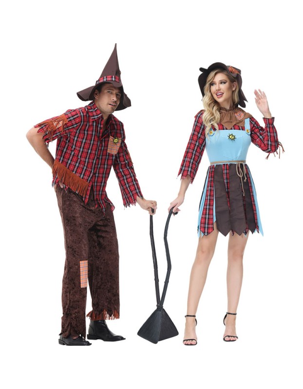 Parent Child Wizard Of Oz Scarecrow Dorothy Couple Drama Witch Costumes MS5081