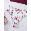 Printed Strap Two Piece Swimsuit Set Sexy Bikini Woman Swimwear A2205
