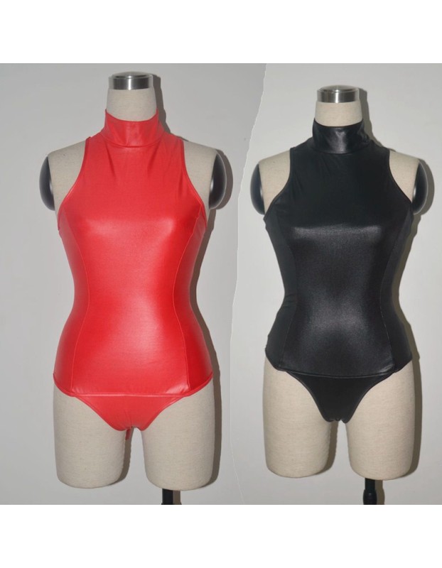 Womens Faux Leather Restraint Hands Sexy Bodysuit XX6650