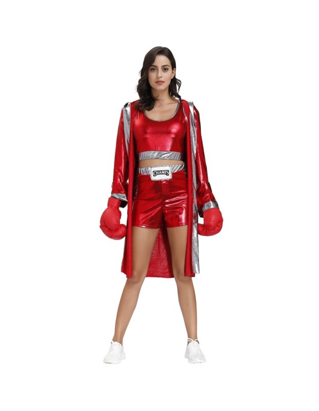 Male Female Boxer Robe Role Playing Costume Cosplay Outfits