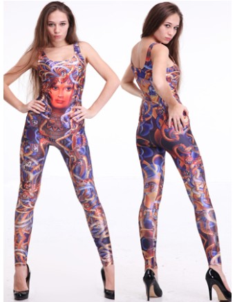 attractive pattern bodysuit m7238