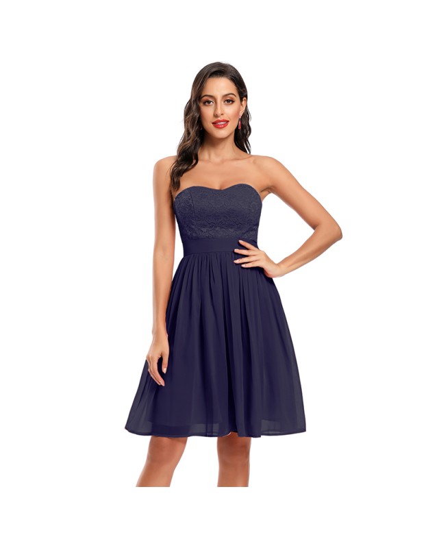 Dew Shoulder Word Gets Snow To Spin Wrap Bosom Skirt Melting Small Formal Dress CD070