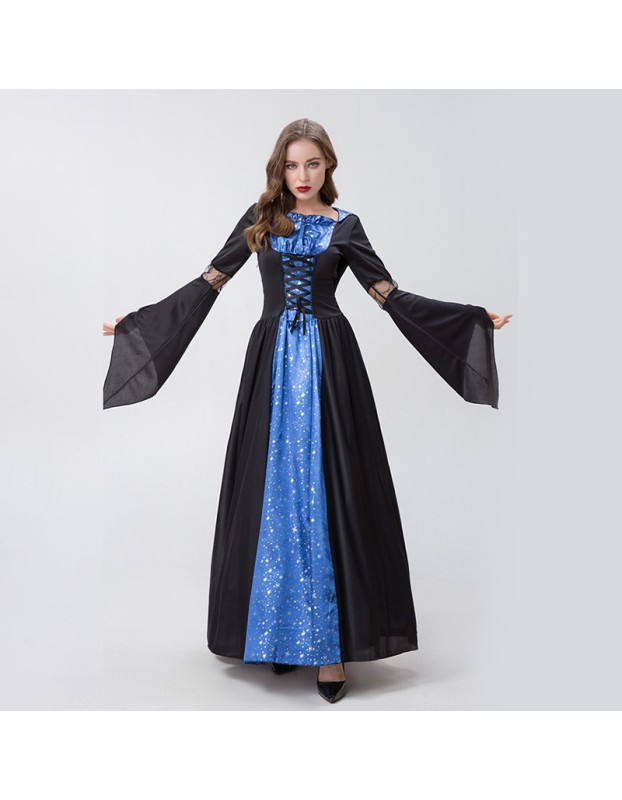 Witch Drag Wizard Cosplay Costume Evil Queen Halloween Costume YM8718