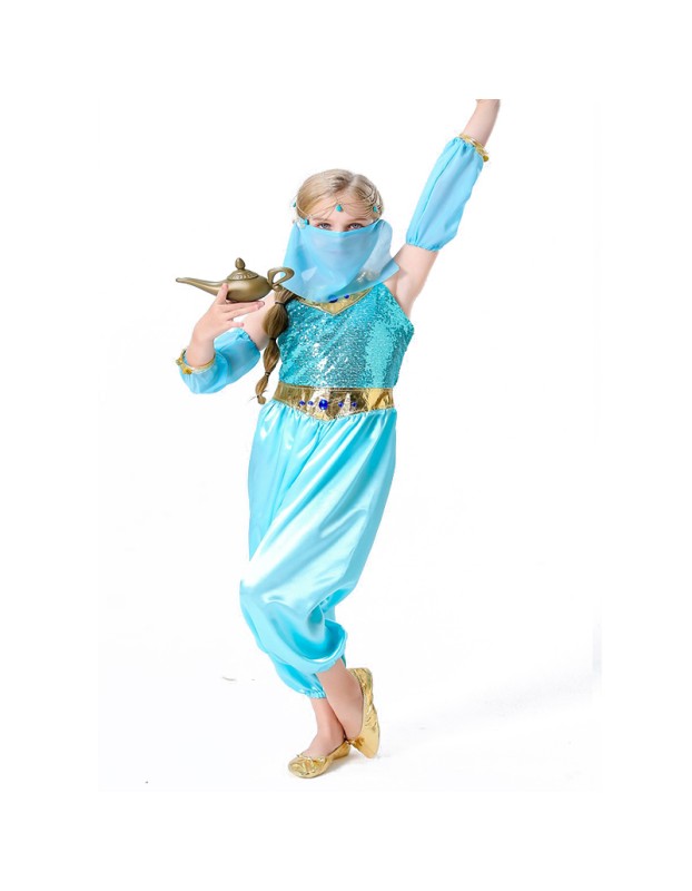 Princess Jasmine Dress Children's Indian Arabian Nights Aladdin Magic Lamp Costume YM5611