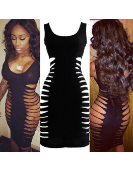 Sexy Black Bodycon Dress M3901