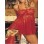 Babydoll with Red Lace Trim M3282A