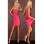 rose loose and wrap hip sexy low-cut dress m3445D