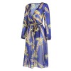 THREE-COLOR BEACH PRINTED DRESS M88096