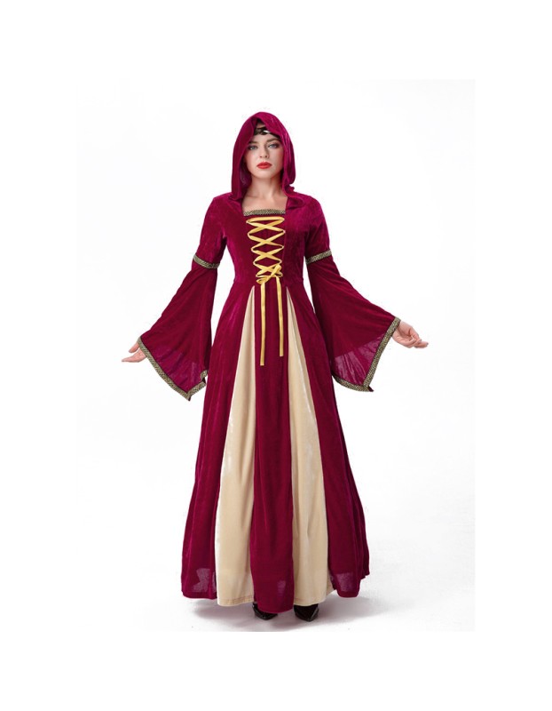 Halloween Vampire Cosplay Costume Retro Court Adult Dress Witch Costume YM8741
