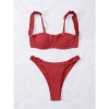 Plus Size Bra Beautiful Women Bikinis Set Sexy Lace Solid Color Swimsuit Set A2213