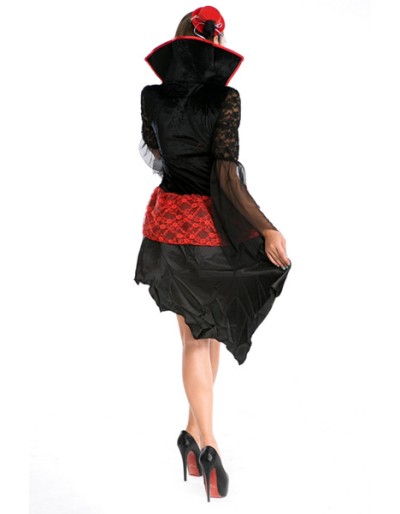 black long-sleeved costume dress m4023