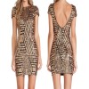 Top style gold women midi dress for any occasion M30031