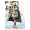 Elastic Printed High Collar Woman Sexy Bodycon Jumpsuit