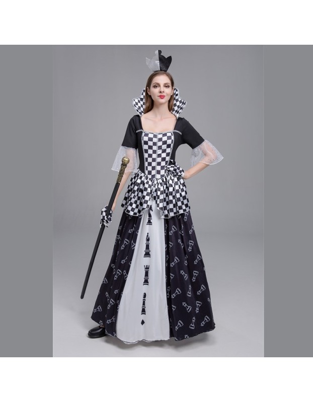 Sexy Adult Queen Dress Poker Alice In Wonderland Women Cosplay Costume M40770