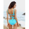 Blue Coral Wrap Halter Top Bikini M5292b