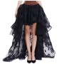 Black Fluffy Tulle Steampunk Skirt m31693