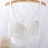 Tassel Drill Chain Shaping Short Style Backless Suspender Underwear 8045